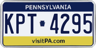 PA license plate KPT4295