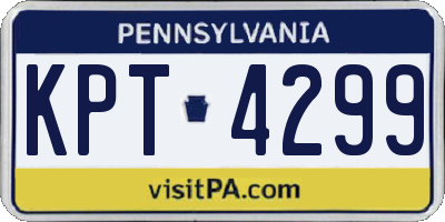 PA license plate KPT4299
