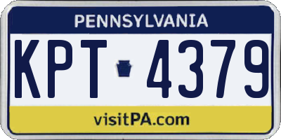 PA license plate KPT4379