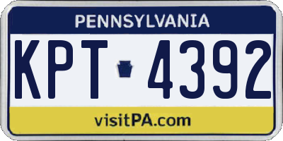 PA license plate KPT4392