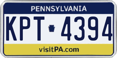 PA license plate KPT4394