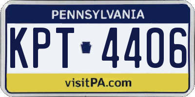 PA license plate KPT4406