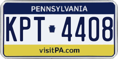 PA license plate KPT4408
