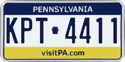 PA license plate KPT4411