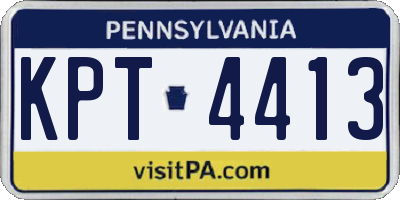 PA license plate KPT4413