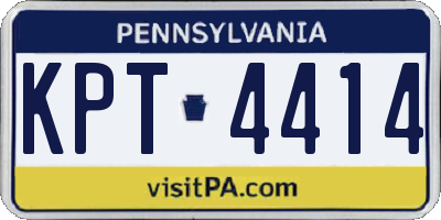 PA license plate KPT4414