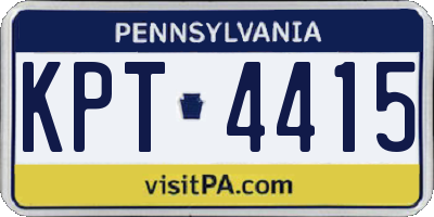 PA license plate KPT4415