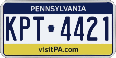 PA license plate KPT4421