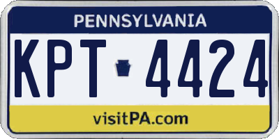 PA license plate KPT4424