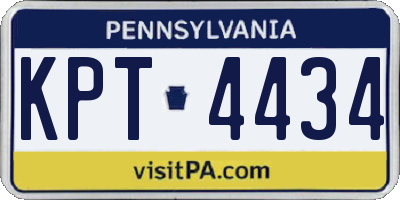 PA license plate KPT4434