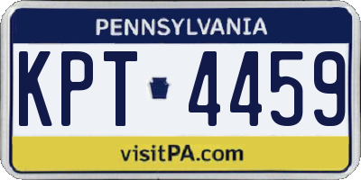 PA license plate KPT4459
