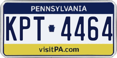 PA license plate KPT4464
