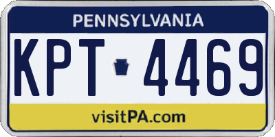PA license plate KPT4469