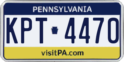 PA license plate KPT4470