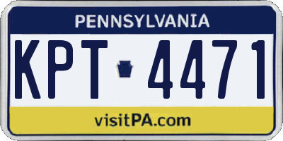 PA license plate KPT4471