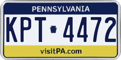 PA license plate KPT4472