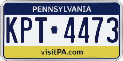 PA license plate KPT4473