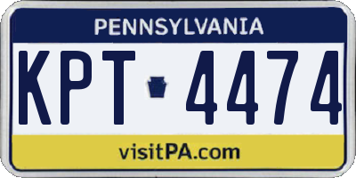 PA license plate KPT4474