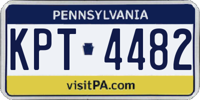 PA license plate KPT4482