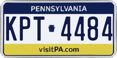 PA license plate KPT4484