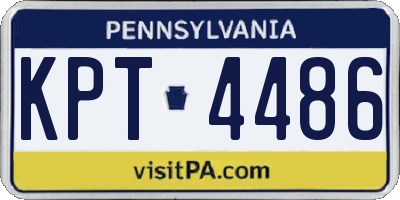 PA license plate KPT4486