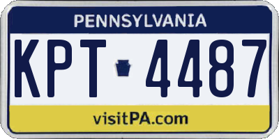 PA license plate KPT4487