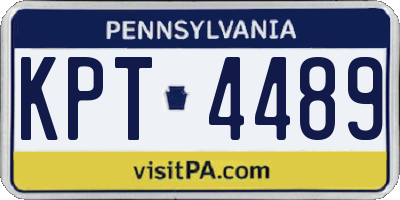 PA license plate KPT4489