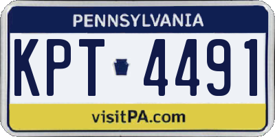 PA license plate KPT4491