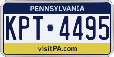 PA license plate KPT4495