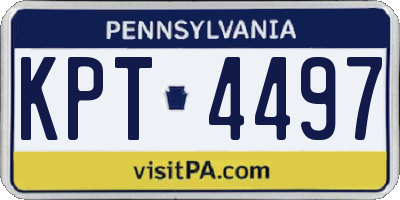 PA license plate KPT4497