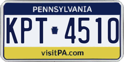 PA license plate KPT4510