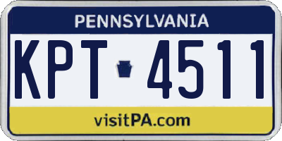 PA license plate KPT4511