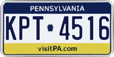 PA license plate KPT4516