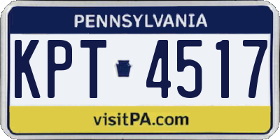 PA license plate KPT4517