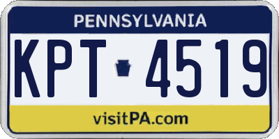 PA license plate KPT4519