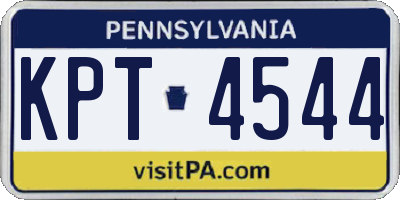 PA license plate KPT4544