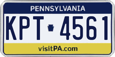 PA license plate KPT4561