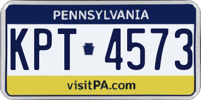 PA license plate KPT4573