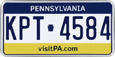 PA license plate KPT4584
