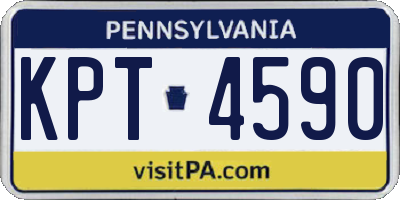 PA license plate KPT4590