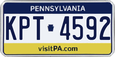 PA license plate KPT4592
