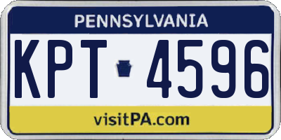PA license plate KPT4596