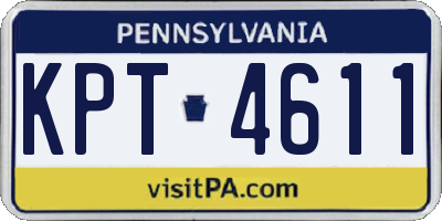 PA license plate KPT4611