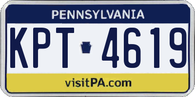 PA license plate KPT4619