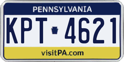PA license plate KPT4621