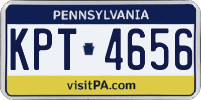 PA license plate KPT4656