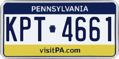 PA license plate KPT4661