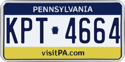 PA license plate KPT4664