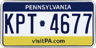 PA license plate KPT4677