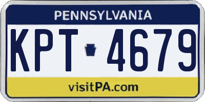 PA license plate KPT4679